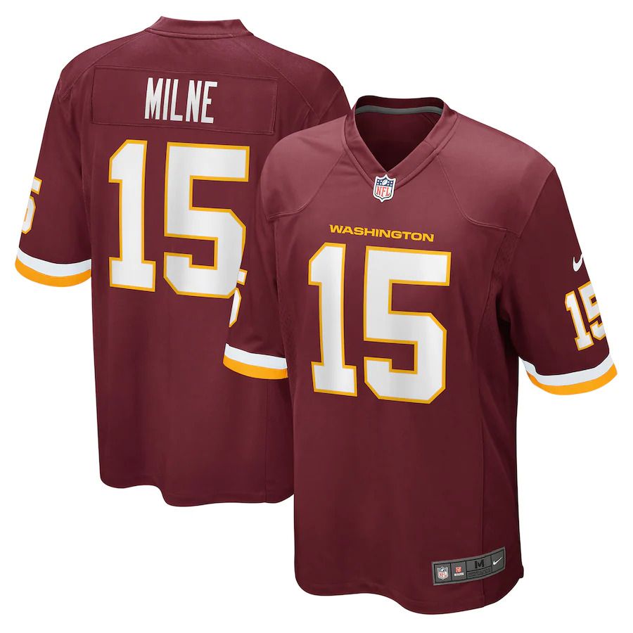 Men Washington Redskins #15 Dax Milne Nike Burgundy Player Game NFL Jersey->customized nfl jersey->Custom Jersey